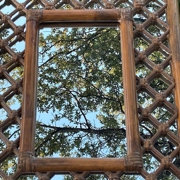 Bamboo Lattice mirror - Picture 2 of 15